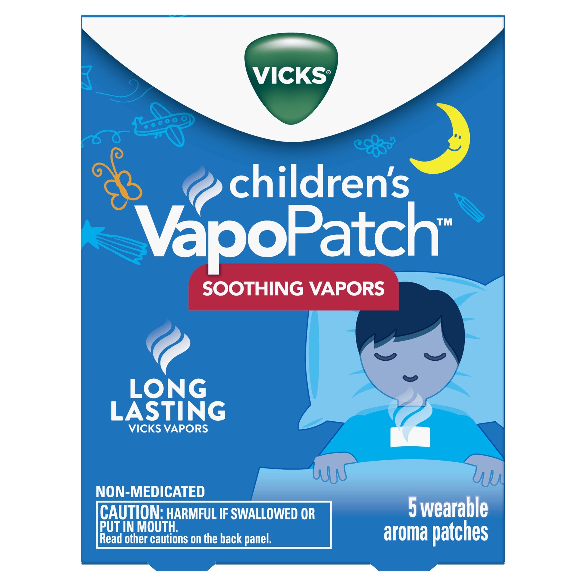 Vicks Children's VapoPatch with Long Lasting Soothing Vapors - Menthol - 5ct - Bellso